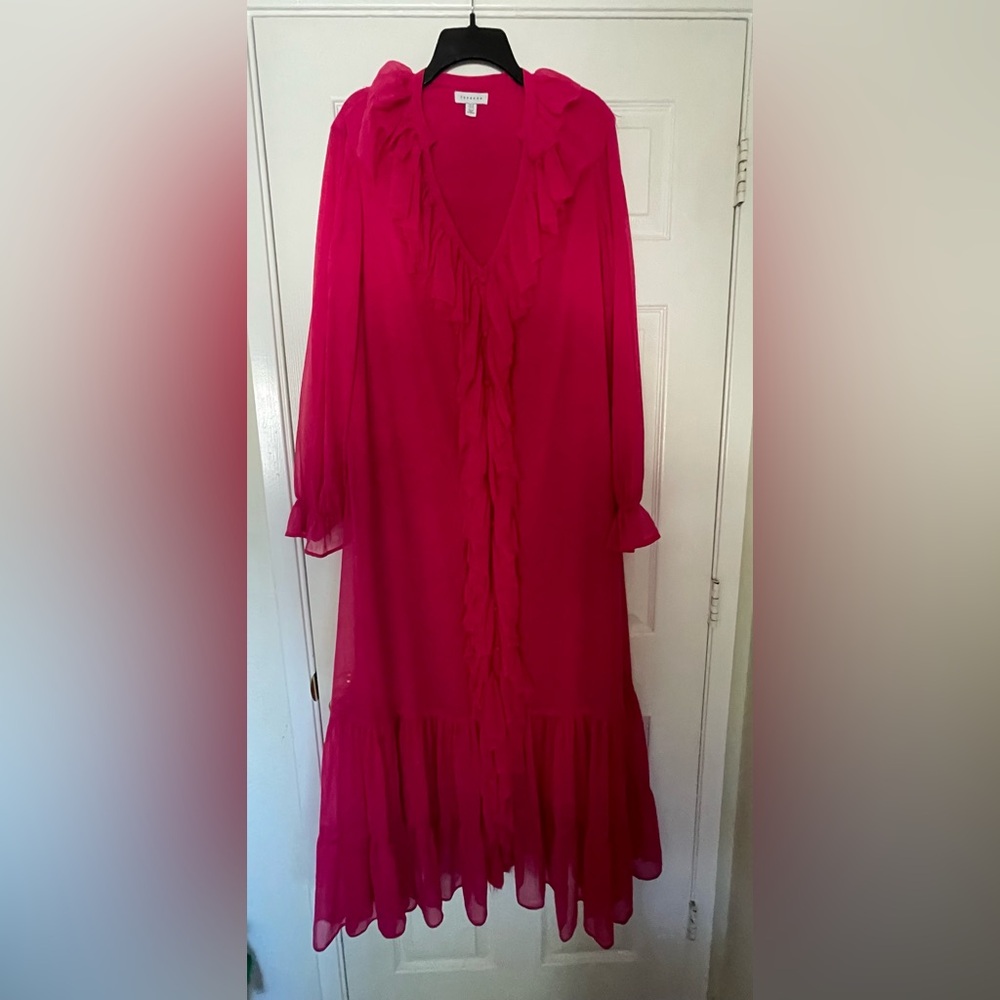 Topshop Oversized lingerie pink dress